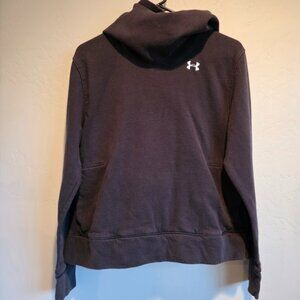 Under Armour Women's Boxy, Cropped Funnel Neck Black Hoodie, L